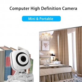 High Definition Camera Home Office Desktop Computer Notebook Flexible Rotatable Clip with Built-in Microphone for Gaming Live Telecast Business Meeting Distance Learning