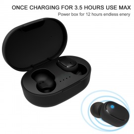 2019 New Portable TWS A6S BT 5.0 Stereo Mini Wireless Earphone Headphones in-Ear Waterproof Dual Microphone for Smartphone One-Step Pairing,120 Hours Stand by Time