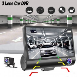 Car DVR Camera 4.0in 3 Way Lens Video Driving Recorder Rear View Auto Registrator With 2 Cameras Dash Cam DVRS Carcorder Night Vision Parking Monitor