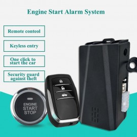 12V Car Alarm Passive Keyless One Button Start Remote Control System Auto Central Lock Push Button Start Stop Automotive PKE