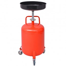 Waste container for used oil 49.5 L red steel