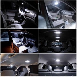 SMD 3528 LED Panel White Car Reading Map Lamp  Auto Dome Interior Bulb Roof Light with T10 Adapter