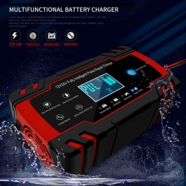 12V 24V Pulse Repairing Charger with LCD Display Motorcycle & Car Battery Charger AGM GEL WET Lead Acid   Battery Charger