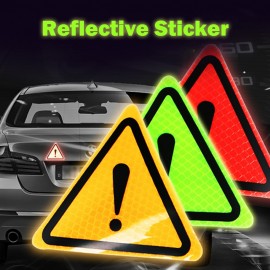 Universal Reflective Stickers Car Bodywork Decorative Paster Diamond Grade Motorcycle Triangle Warning Label DIY Reflective Warning Sticker