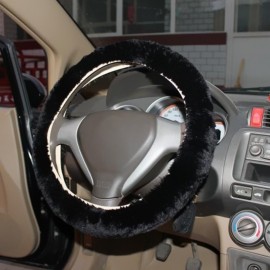 3Pcs Car Styling Steering Wheel Hand Brake Change Lever Winter Wool Felt Soft Comfortable Auto Accessories Cover Interior Plush Decoration