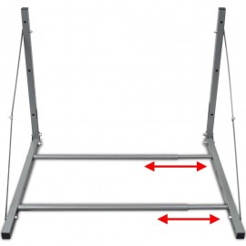 Foldable Tire Stand Silver Galvanized steel