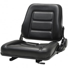 Forklift and tractor seat Adjustable backrest Black