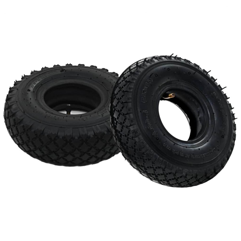 2 tires 2 hoses 3,00 - 4 260 x 85 for sack trucks rubber