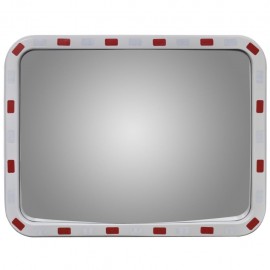 Traffic mirror Convex Rectangular 60 x 80 cm with reflectors