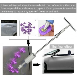 24pcs Purple Mixed Pulling Drawing Gasket Tool of Car Paintless Dent Repairing Tools of Auto