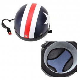 Half Open Face Motorcycle Helmet with Goggles Visor Scarf Biker Scooter Touring Helmet