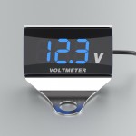 Motorcycle DC 10-150V Digital Voltmeter LED Display Waterproof Voltage Tester Battery Moniter Gauge with Bracket