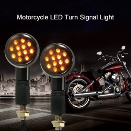 One Pair of Motorcycle LED Turn Signal Light Universal for Harley Cafe Racer Custom